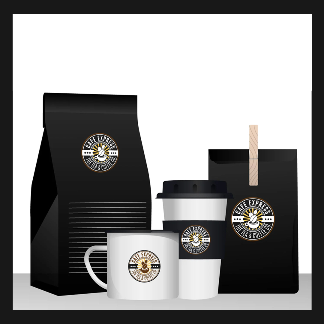 one mug and packing design with bags